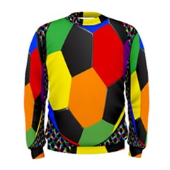 Team Soccer Coming Out Tease Ball Color Rainbow Sport Men s Sweatshirt by Mariart