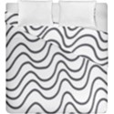 Wave Waves Chefron Line Grey White Duvet Cover Double Side (King Size) View2