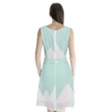 Montain Blue Snow Chevron Wave Pink Sleeveless Waist Tie Chiffon Dress View2