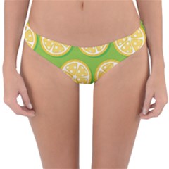 Lime Orange Yellow Green Fruit Reversible Hipster Bikini Bottoms