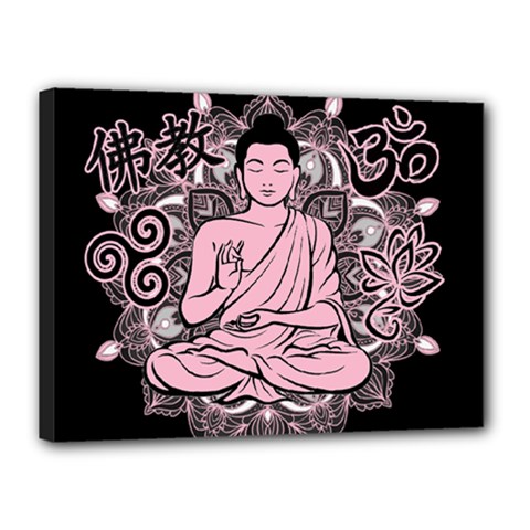 Ornate Buddha Canvas 16  X 12  by Valentinaart