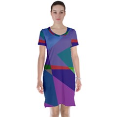 Abstract #415 Tipping Point Short Sleeve Nightdress by RockettGraphics