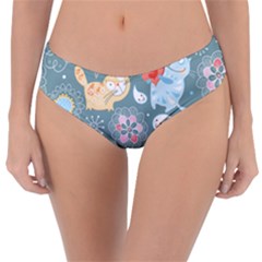 Cute Cat Background Pattern Reversible Classic Bikini Bottoms