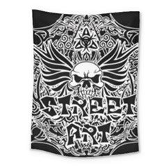 Tattoo Tribal Street Art Medium Tapestry by Valentinaart