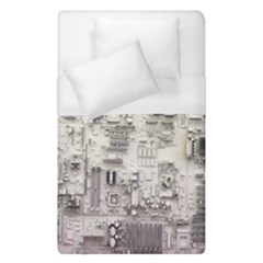 White Technology Circuit Board Electronic Computer Duvet Cover (single Size) by BangZart