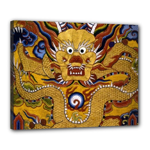 Chinese Dragon Pattern Canvas 20  X 16 