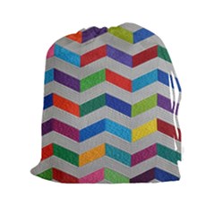 Charming Chevrons Quilt Drawstring Pouches (xxl)