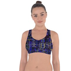 Technology Circuit Board Layout Cross String Back Sports Bra