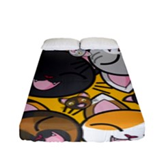 Cats Cute Kitty Kitties Kitten Fitted Sheet (full/ Double Size) by BangZart