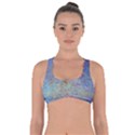 Colorful Pattern Blue and Purple Colormix Got No Strings Sports Bra View1