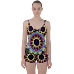 Love Energy Mandala Tie Front Two Piece Tankini