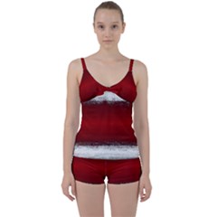 Ombre Tie Front Two Piece Tankini