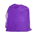 Purple Skin Leather Texture Pattern Drawstring Pouches (XXL) View2