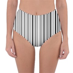 Barcode Reversible High-waist Bikini Bottoms