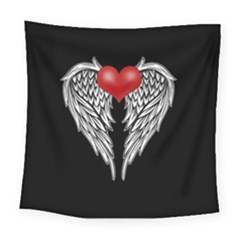 Angel Heart Tattoo Square Tapestry (large) by Valentinaart