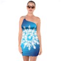 Background Christmas Star One Soulder Bodycon Dress View1