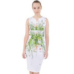 Carrot Flowers Midi Bodycon Dress