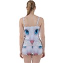 Beautiful White Face Cat Animals Blue Eye Tie Front Two Piece Tankini View2