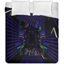 Seamless 3d Animation Digital Futuristic Tunnel Path Color Changing Geometric Electrical Line Zoomin Duvet Cover Double Side (California King Size) View2