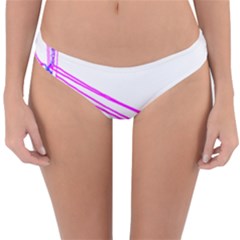 Electricty Power Pole Blue Pink Reversible Hipster Bikini Bottoms