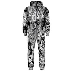 Halloween Pattern Hooded Jumpsuit (men)  by ValentinaDesign