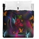 Beautiful Butterflies Rainbow Space Duvet Cover Double Side (Queen Size) View2