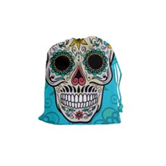 Sugar Skull New 2015 Drawstring Pouches (medium)  by crcustomgifts