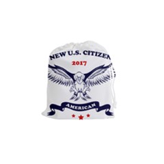 New U S  Citizen Eagle 2017  Drawstring Pouches (small)  by crcustomgifts