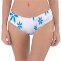 Star Flower Blue Reversible Classic Bikini Bottoms View1