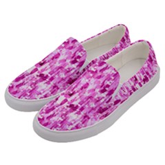 Pink Grunge Love Men s Canvas Slip Ons by KirstenStar