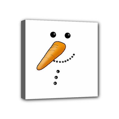 Cute Snowman Mini Canvas 4  X 4  by Valentinaart