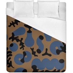 Superfiction Object Blue Black Brown Pattern Duvet Cover (california King Size) by Mariart