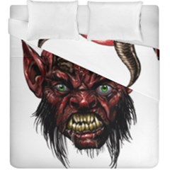 Krampus Devil Face Duvet Cover Double Side (king Size) by Celenk