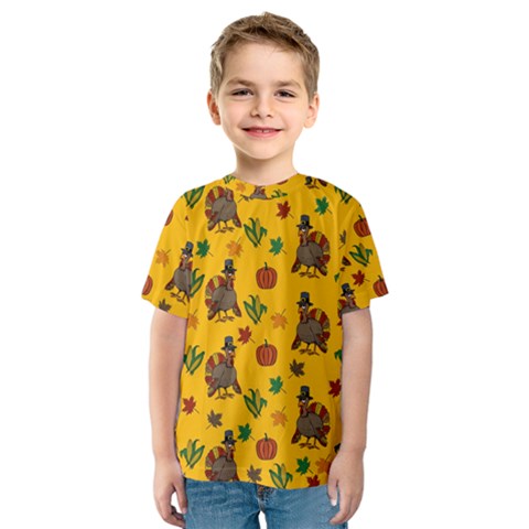 Thanksgiving Turkey  Kids  Sport Mesh Tee by Valentinaart