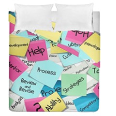 Stickies Post It List Business Duvet Cover Double Side (queen Size) by Celenk