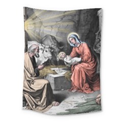 The Birth Of Christ Medium Tapestry by Valentinaart