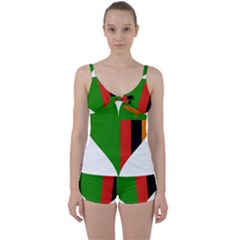 Heart Love Heart Shaped Zambia Tie Front Two Piece Tankini