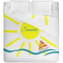 Summer Beach Holiday Holidays Sun Duvet Cover Double Side (king Size) by Celenk