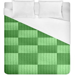 Wool Ribbed Texture Green Shades Duvet Cover (king Size) by Celenk