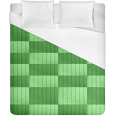 Wool Ribbed Texture Green Shades Duvet Cover (california King Size) by Celenk