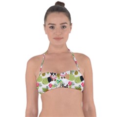 Hula Corgis Fabric Halter Bandeau Bikini Top by Celenk