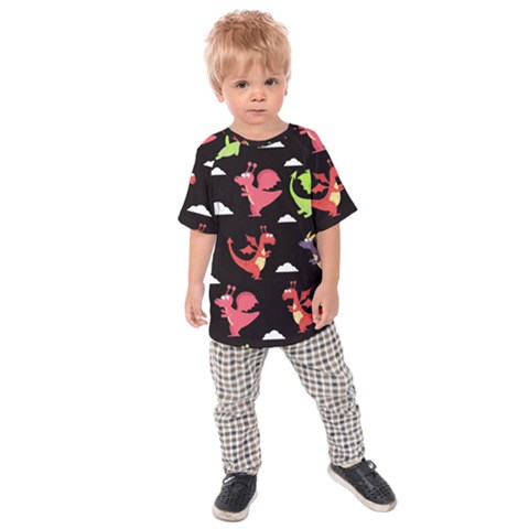 Cute Flying Dragons Kids Raglan Tee by Bigfootshirtshop