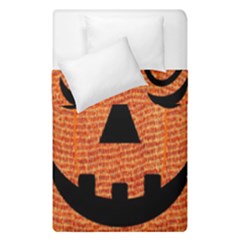 Fabric Halloween Pumpkin Funny Duvet Cover Double Side (single Size) by Celenk