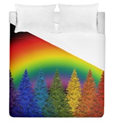 Christmas Colorful Rainbow Colors Duvet Cover (queen Size) by Celenk