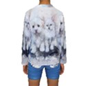 Cat Dog Cute Art Abstract Kids  Long Sleeve Swimwear View2