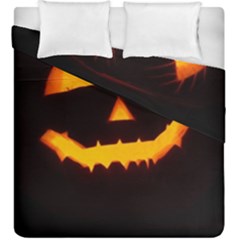 Pumpkin Helloween Face Autumn Duvet Cover Double Side (king Size) by Celenk