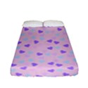 Blue Pink Hearts Fitted Sheet (Full/ Double Size) View1