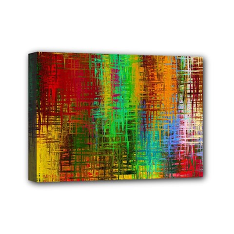 Color Abstract Background Textures Mini Canvas 7  X 5 