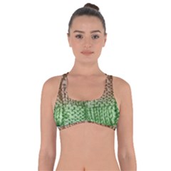 Knitted Wool Square Beige Green Got No Strings Sports Bra