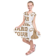 Work Hard Your Bones Kids  Short Sleeve Dress by Melcu